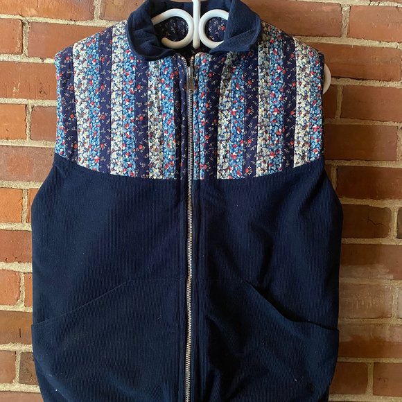 Corduroy and quilt vest - Picture 1 of 4
